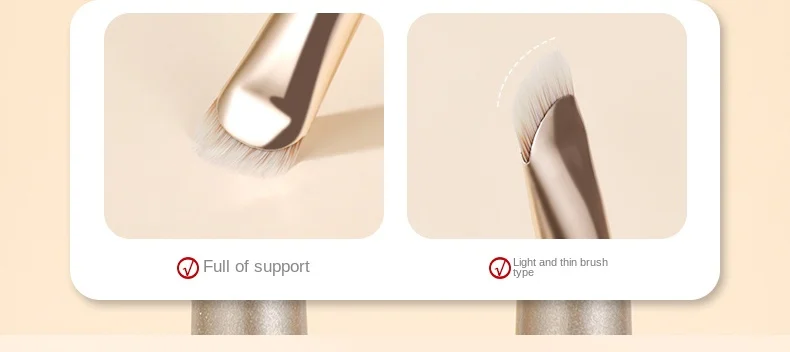 Upgrade Blade Eyeliner Brush Ultra Thin Fine Angle Flat Eyebrow Brush Under The Eye Makeup Brushes Precise Detail Brush White