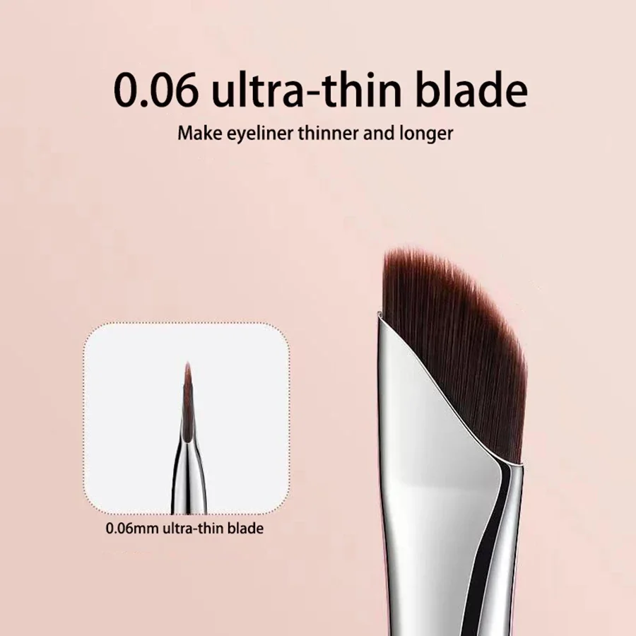 Upgrade Blade Eyeliner Brush Ultra Thin Fine Angle Flat Eyebrow Brush Under The Eye Makeup Brushes Precise Detail Brush White