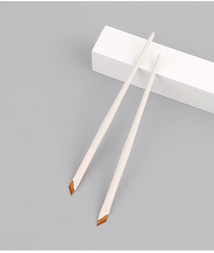 Upgrade Blade Eyeliner Brush Ultra Thin Fine Angle Flat Eyebrow Brush Under The Eye Makeup Brushes Precise Detail Brush White