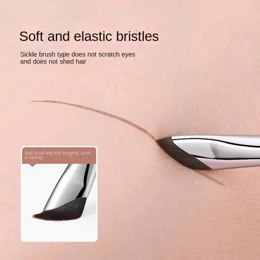 Upgrade Blade Eyeliner Brush Ultra Thin Fine Angle Flat Eyebrow Brush Under The Eye Makeup Brushes Precise Detail Brush White