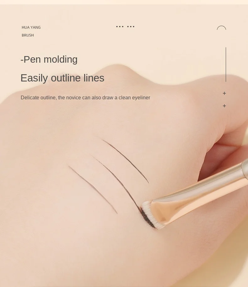 Upgrade Blade Eyeliner Brush Ultra Thin Fine Angle Flat Eyebrow Brush Under The Eye Makeup Brushes Precise Detail Brush White