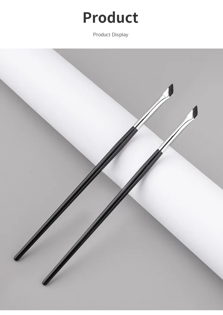 Upgrade Blade Eyeliner Brush Ultra Thin Fine Angle Flat Eyebrow Brush Under The Eye Makeup Brushes Precise Detail Brush White