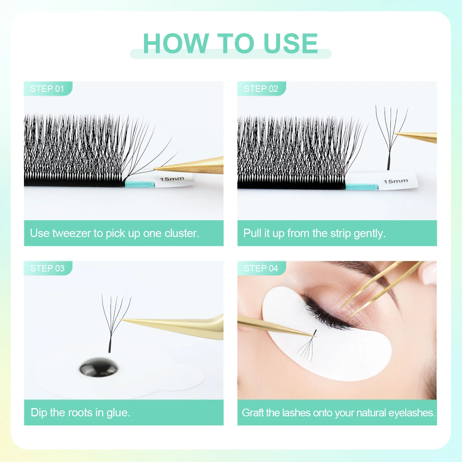 NAGARAKU Automatic Flowering W Shape Bloom 3D 4D 5D 6D Premade Fans Eyelash Extensions Natural Soft Light Full Dense