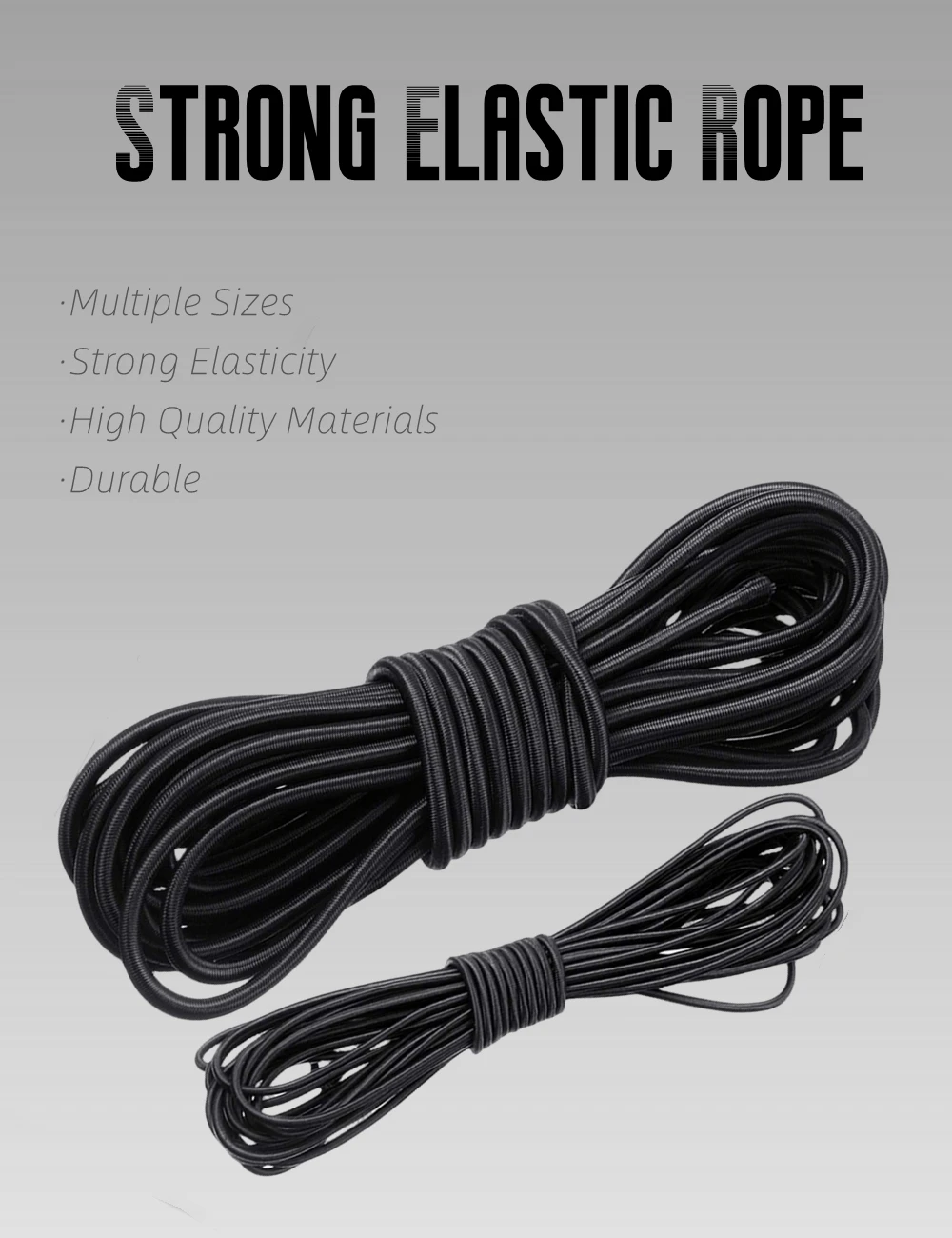 10 Meters Strong Elastic Rope Bungee Shock Cord Stretch String for DIY Jewelry Making Outdoor Project Tent Kayak Boat Backage