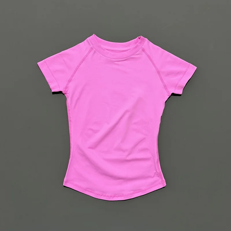 HISTELLO Sport Short Sleeve Top Seamless Yoga Leotard Clothing Women Running Sports T Shirt Workout Shirts Fitness Sports Vest