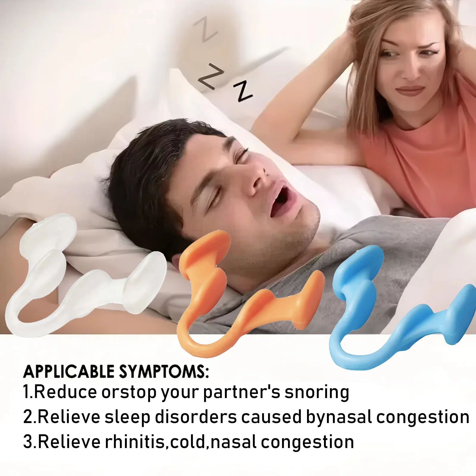 2/4/6/8/10Pcs Nose Clip Anti Snoring Soft Nasal Dilator Stop Snore Device for Aid Easy Breathe Improve Sleeping Quality Rhinitis