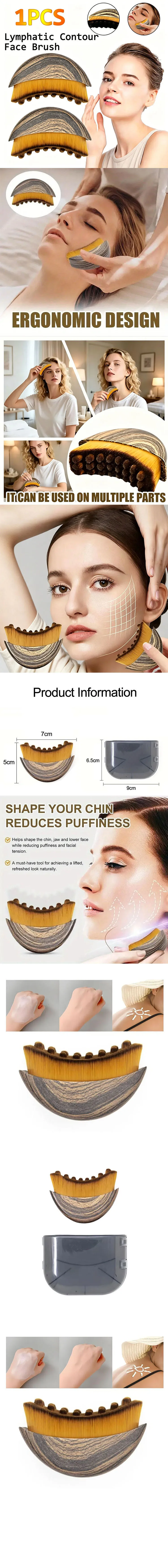 Lymphatic Contour Face Brush Ergonomically Designed To Fit Sculpting Drainage Massager for Face The Skin Precisely LBHL31