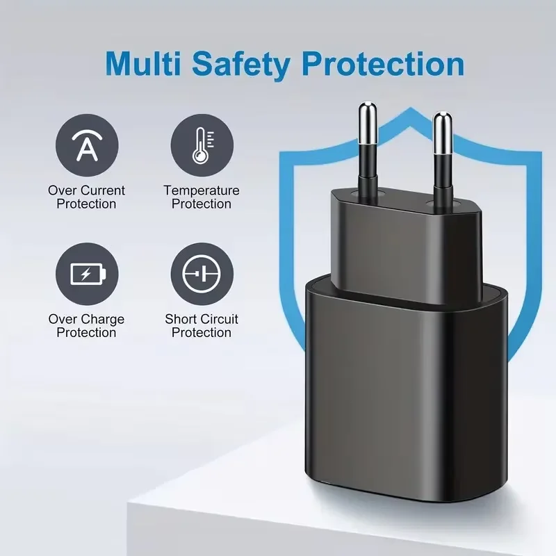 25W USB EU Charger QC 3.0 Quick Charge For Samsung S20 S21 Mobile Phone Charger Portable Wall Mobile Charger Fast Charger