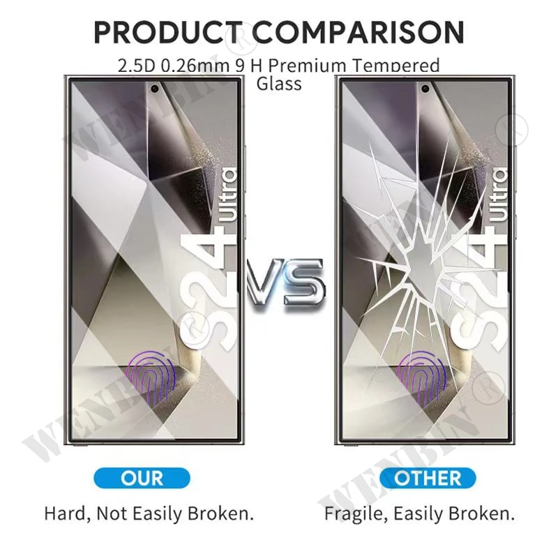 3 Pcs Tempered Glass For Samsung Galaxy S26 S25 S24 S23 S22 Ultra Plus FE A57 A56 A36 A17 Screen Protector Full Protective Glass