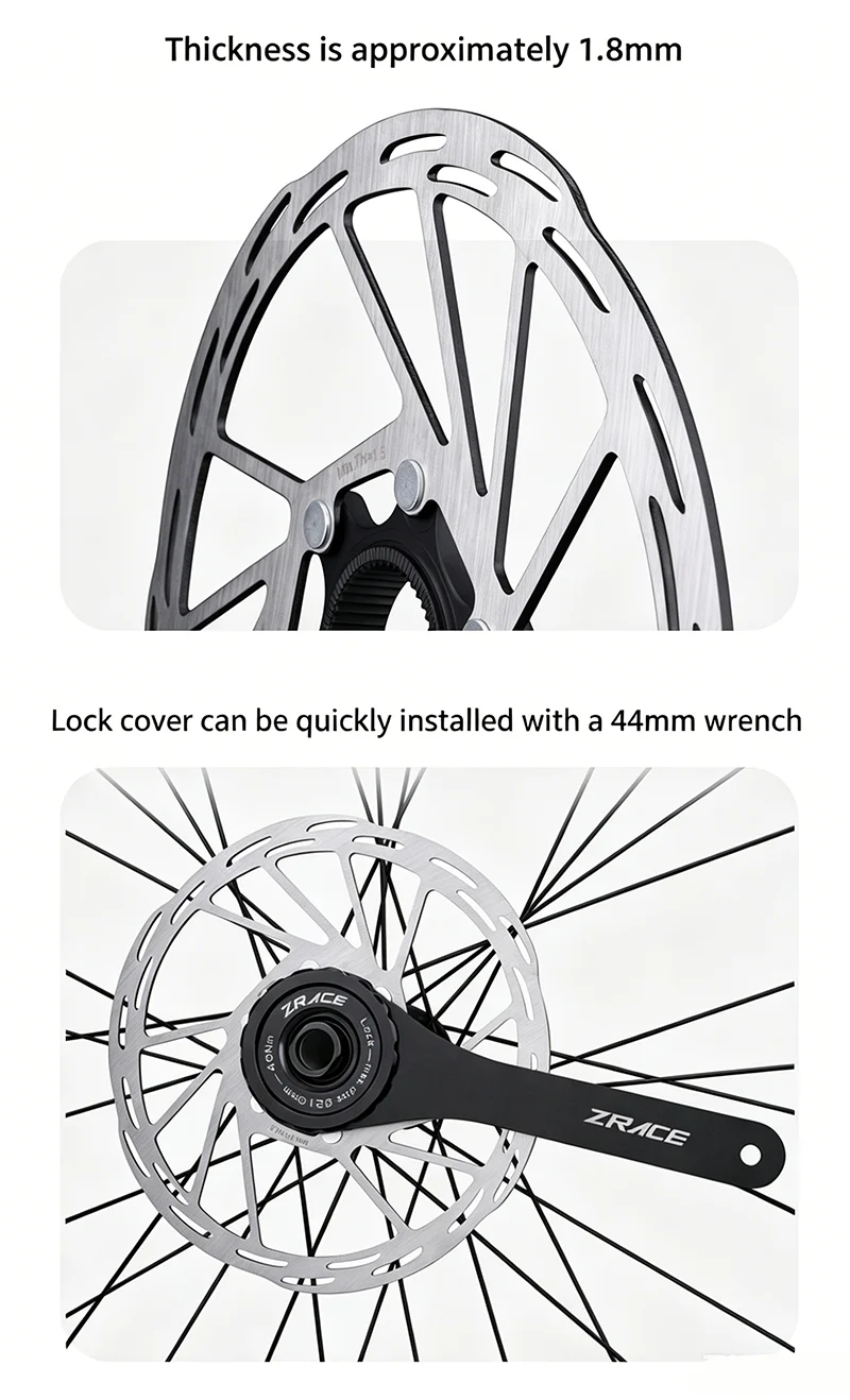 ZRACE Center Lock Brake Disc Rotor Strong Heat Dissipation Floating 140/160/180/203, for MTB / Road
