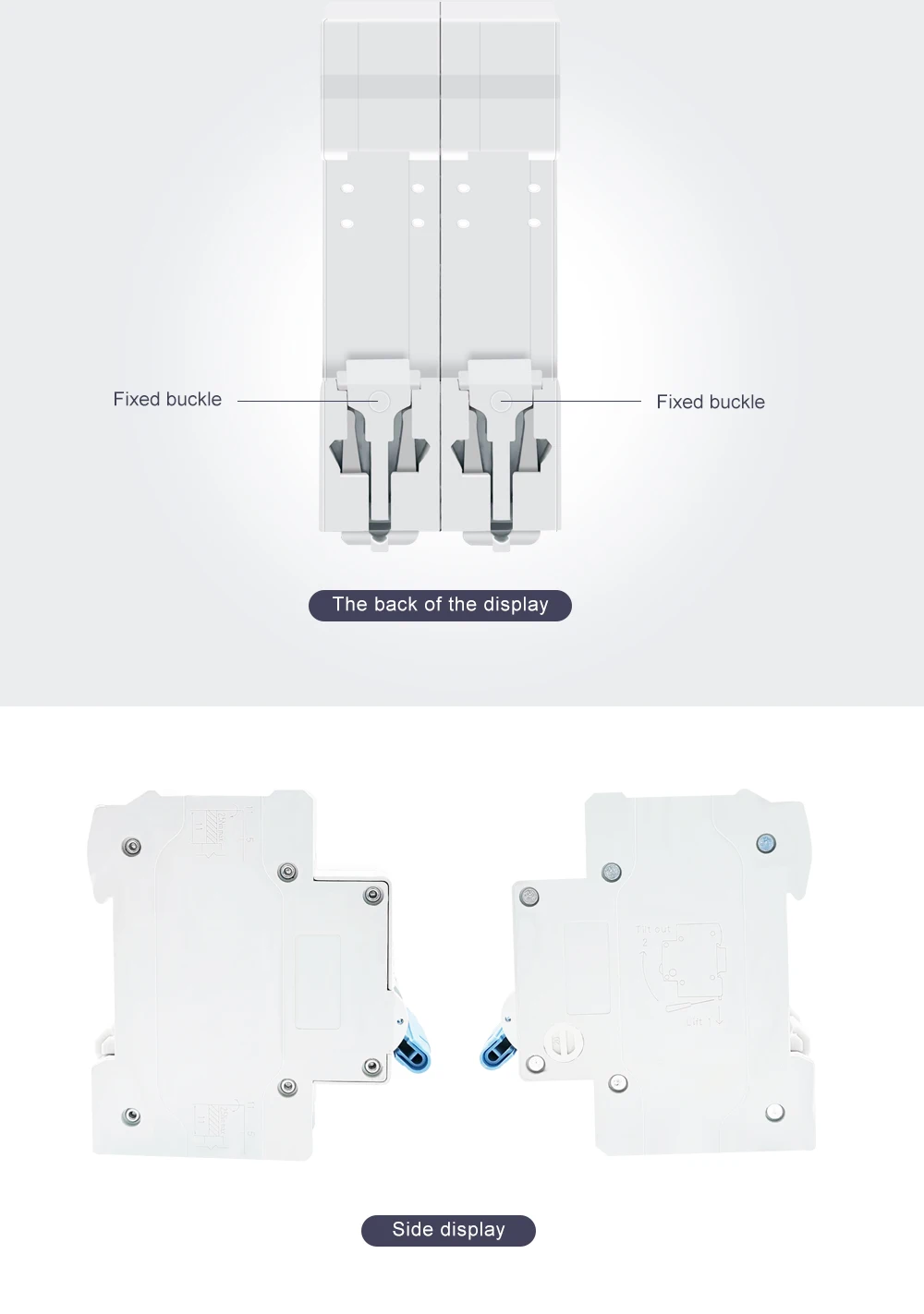 TOMZN TOB7Z 2P DC 1000V Solar Mini Circuit Breaker 3A 6A 10A 16A 20A 25A 32A 40A 50A 63A DC MCB for PV System MCB 35mm Din Rail