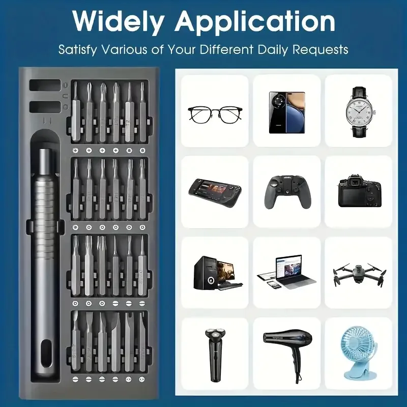 25 in 1 Mini Screwdriver Set, Flat Head and Cross Shaped Small Screwdrivers, Suitable for Electronic Products