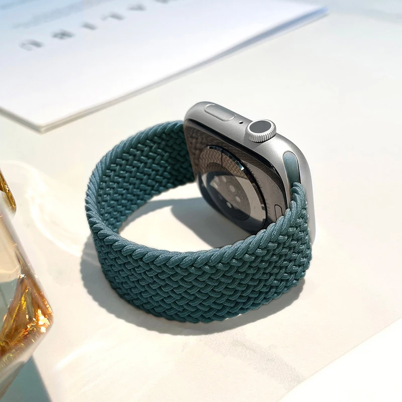 Braided Solo Loop Strap For Apple Watch Bands 46mm 44mm 40mm 45mm 41mm 42mm Correa Bracelet iWatch Series 11 10 9 SE 8 7 6 5 4 3