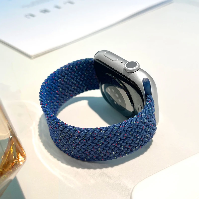 Braided Solo Loop Strap For Apple Watch Bands 46mm 44mm 40mm 45mm 41mm 42mm Correa Bracelet iWatch Series 11 10 9 SE 8 7 6 5 4 3