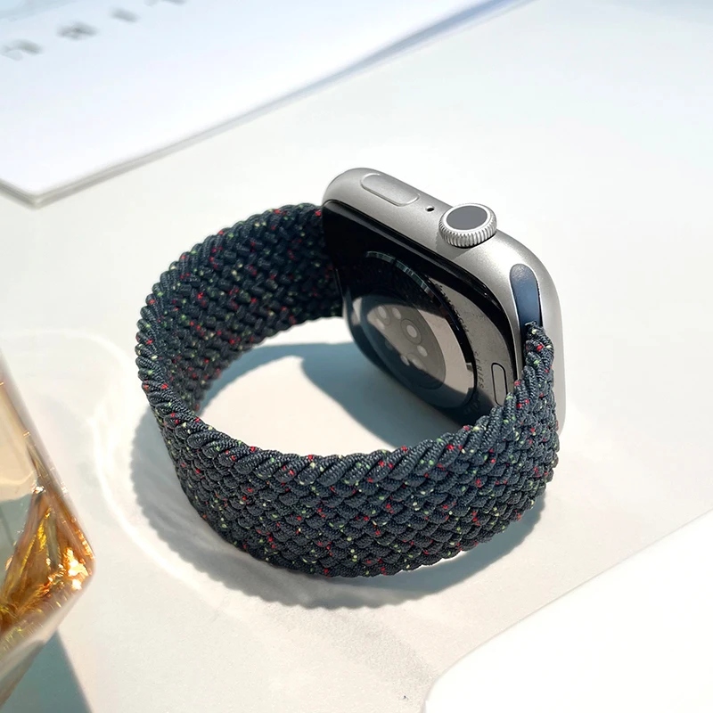 Braided Solo Loop Strap For Apple Watch Bands 46mm 44mm 40mm 45mm 41mm 42mm Correa Bracelet iWatch Series 11 10 9 SE 8 7 6 5 4 3