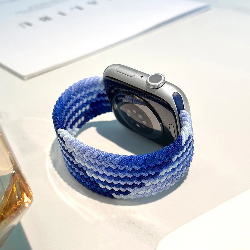 Braided Solo Loop Strap For Apple Watch Bands 46mm 44mm 40mm 45mm 41mm 42mm Correa Bracelet iWatch Series 11 10 9 SE 8 7 6 5 4 3