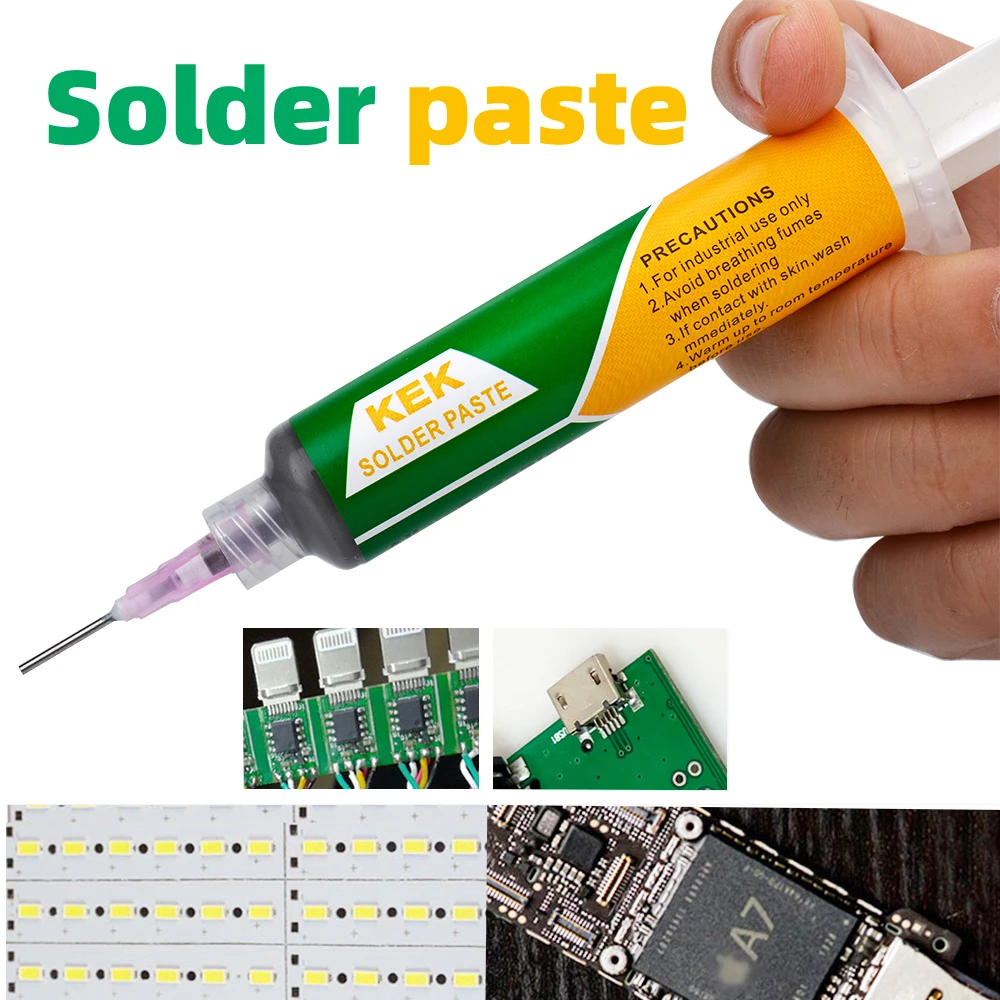 KEK Solder Paste Silver-containing 3% Sn96.5Ag3.0Cu0.5 Needle Tube Type Silver-containing Solder Melting Point 217