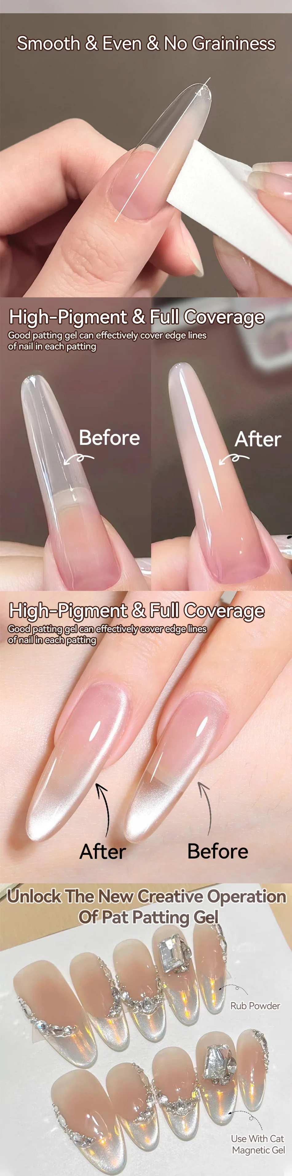 UR SUGAR 4 In 1 Pat Painting Gel Nail Nude Pink Color Painting Liner Nail Art Used For Gradient Cover Edge Nail Stamping Pattern