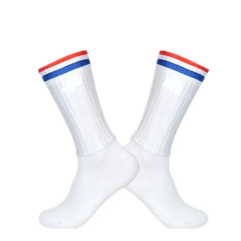 2026 New Cycling Slip Anti Silicone Summer Whiteline Aero Socks Men Bicycle Sport Running Bike Socks Calcetines 2024 New Socks