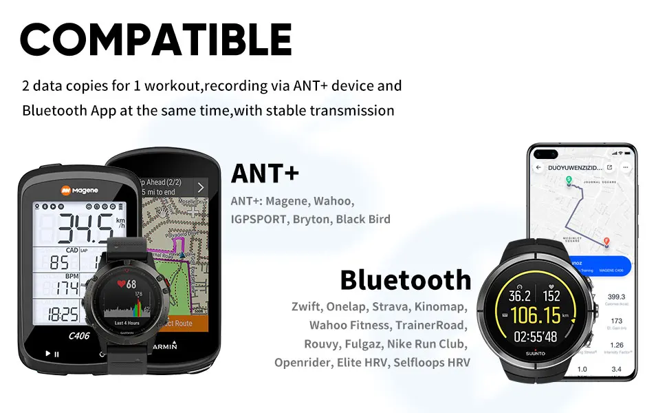 Magene H303 Heart Rate Sensor Bluetooth ANT Upgrade H64 HR Monitor With Chest Strap Dual Mode Computer Bike Sports Band Belt