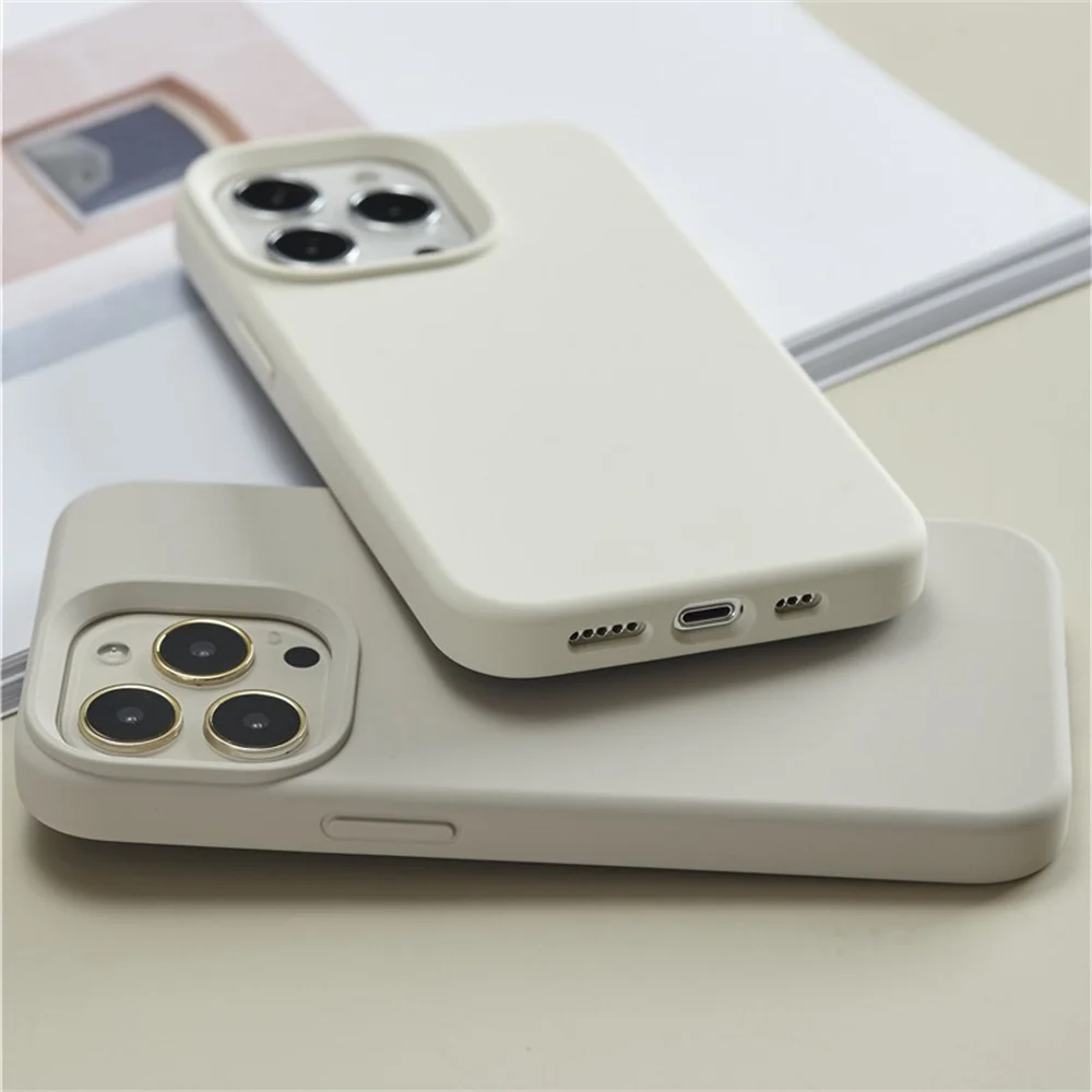 Original Phone Case For iPhone 17 16 15 11 12 13 14 Pro Max Luxury Liquid Silicone Cases For 7 8 Plus X XR Shockproof Soft Cover