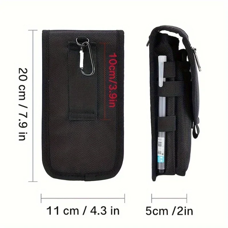 6.3 Inch Multi-Functional Mobile Phone Bag Oxford Fabric Pocket Cell Phone Belt Pouch Case Men's Outdoor Bag for Iphone 16 15