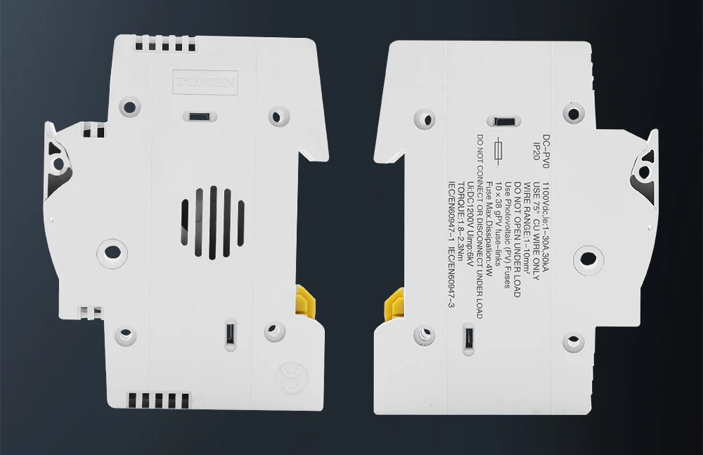 1P 2P DC Fuse Holder 10*38mm High Voltage Solar PV 1100V TOMZN TOPV-30 Base Photovoltaic System Protection Protector GPV