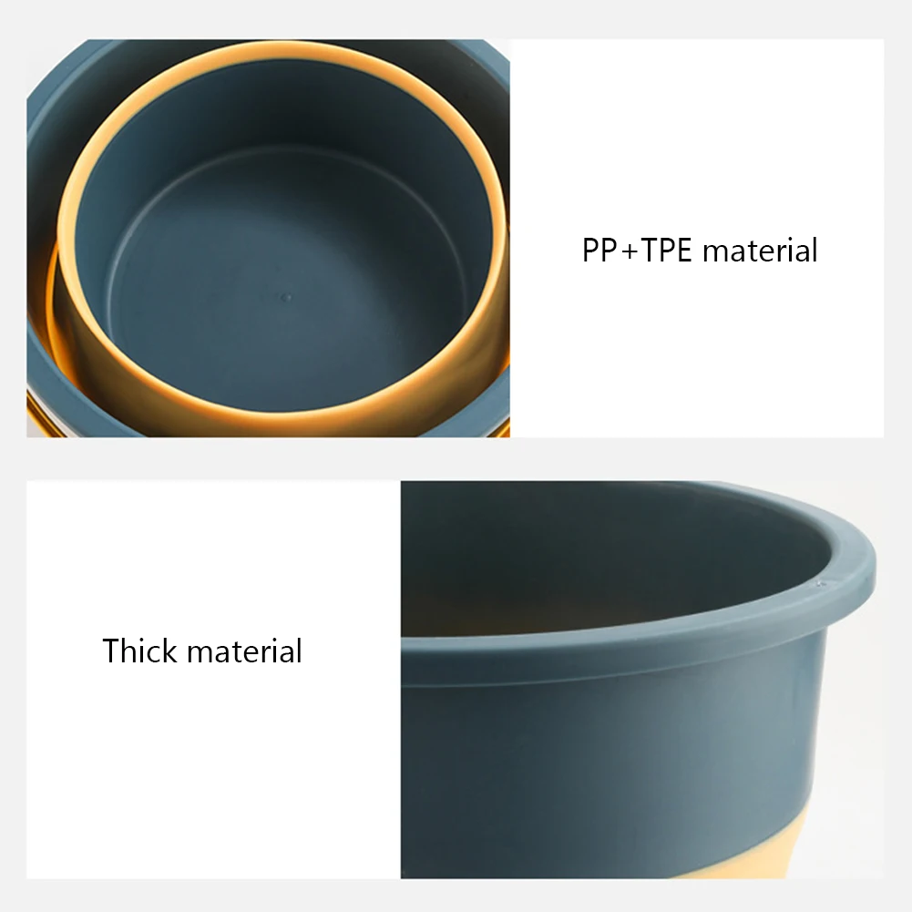 5/10/17L Portable Folding Bucket Multifunctional Thickened Silicone Bucket for Car Washing and Fishing Camping Folding Bucket