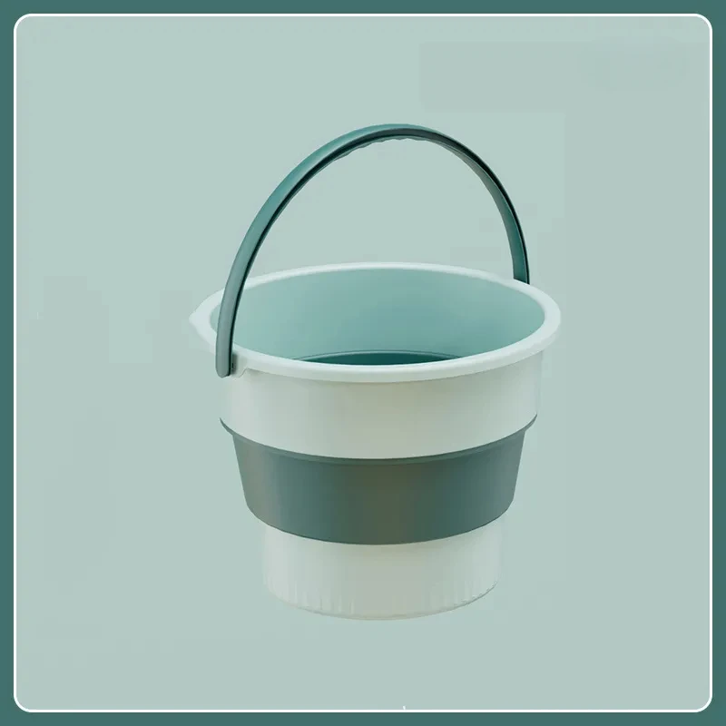 5/10/17L Portable Folding Bucket Multifunctional Thickened Silicone Bucket for Car Washing and Fishing Camping Folding Bucket