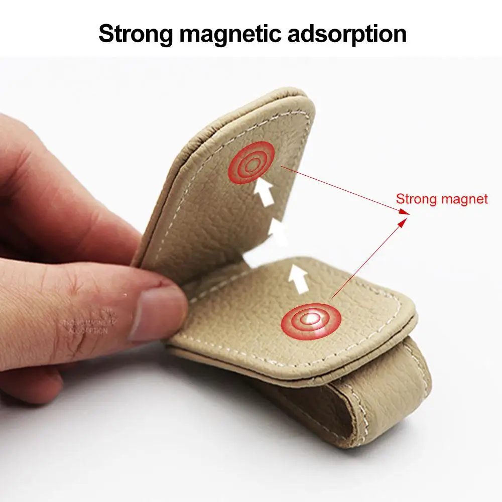 Universal Car Sunglasses Clip Card Ticket Holder Stand Fastener Pen Case Eyeglasses Sun Visor Car Accessories