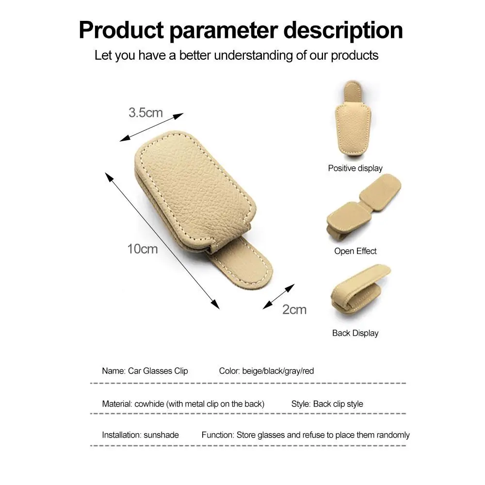 Universal Car Sunglasses Clip Card Ticket Holder Stand Fastener Pen Case Eyeglasses Sun Visor Car Accessories