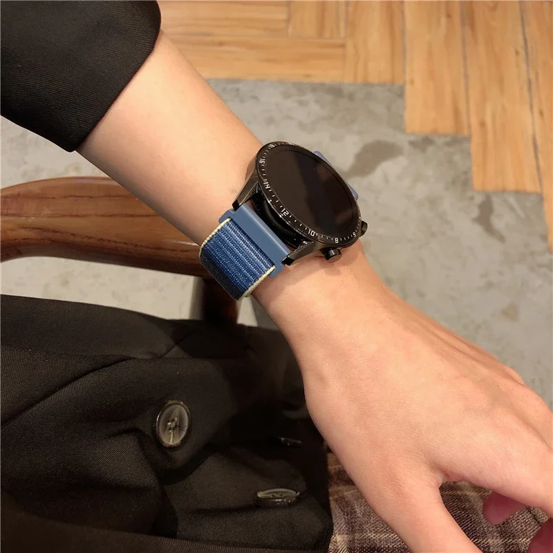 Nylon loop Band For Samsung Galaxy Watch 6/5/pro/4/Classic/active 2 43-47-44mm 20mm/22mm sport bracelet huawei gt 4/2/e/3 strap