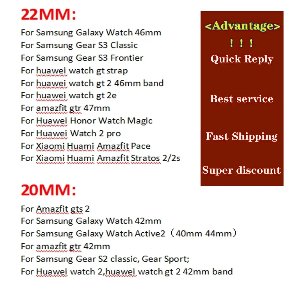 Nylon loop Band For Samsung Galaxy Watch 6/5/pro/4/Classic/active 2 43-47-44mm 20mm/22mm sport bracelet huawei gt 4/2/e/3 strap