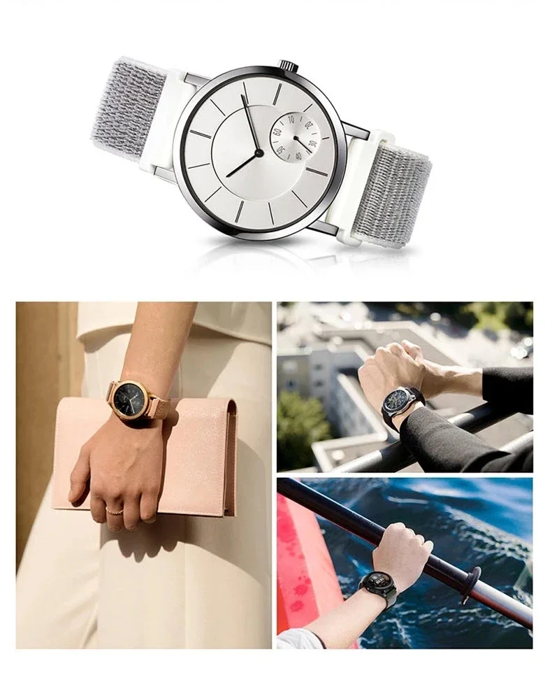 Nylon loop Band For Samsung Galaxy Watch 6/5/pro/4/Classic/active 2 43-47-44mm 20mm/22mm sport bracelet huawei gt 4/2/e/3 strap