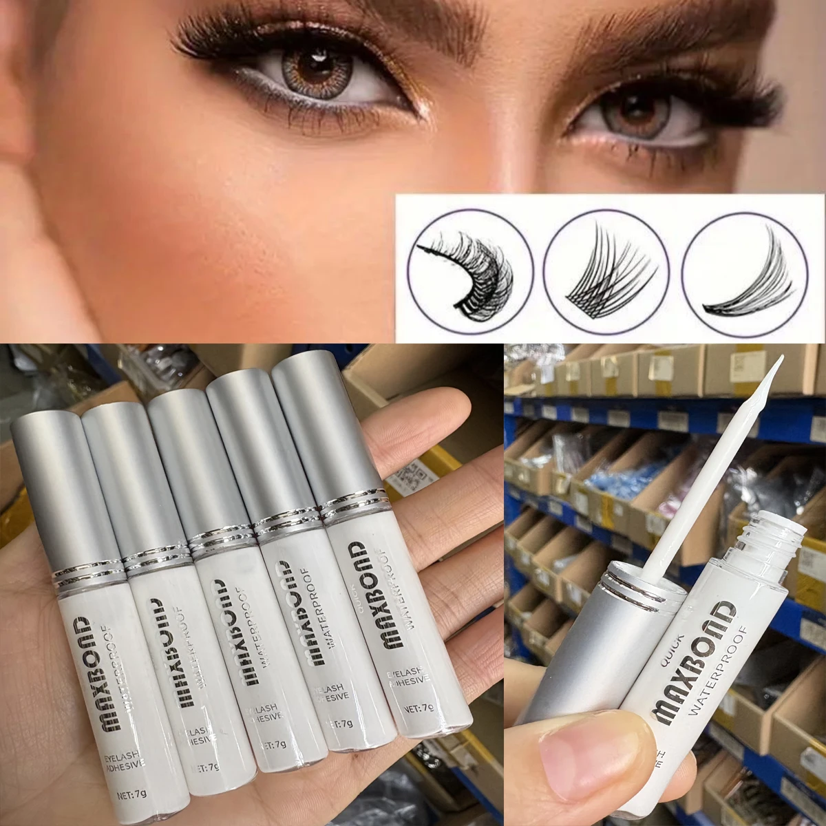 7g Quick Dry Invisible False Eyelash Glue Styling Transparent Natural Fake Eyelashes Extension Glue Adhesive Waterproof Makeup *