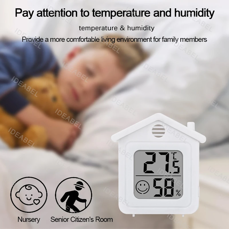 Mini LCD Digital Thermometer Hygrometer Indoor Room Temperature Humidity Meter Sensor Gauge Weather Station