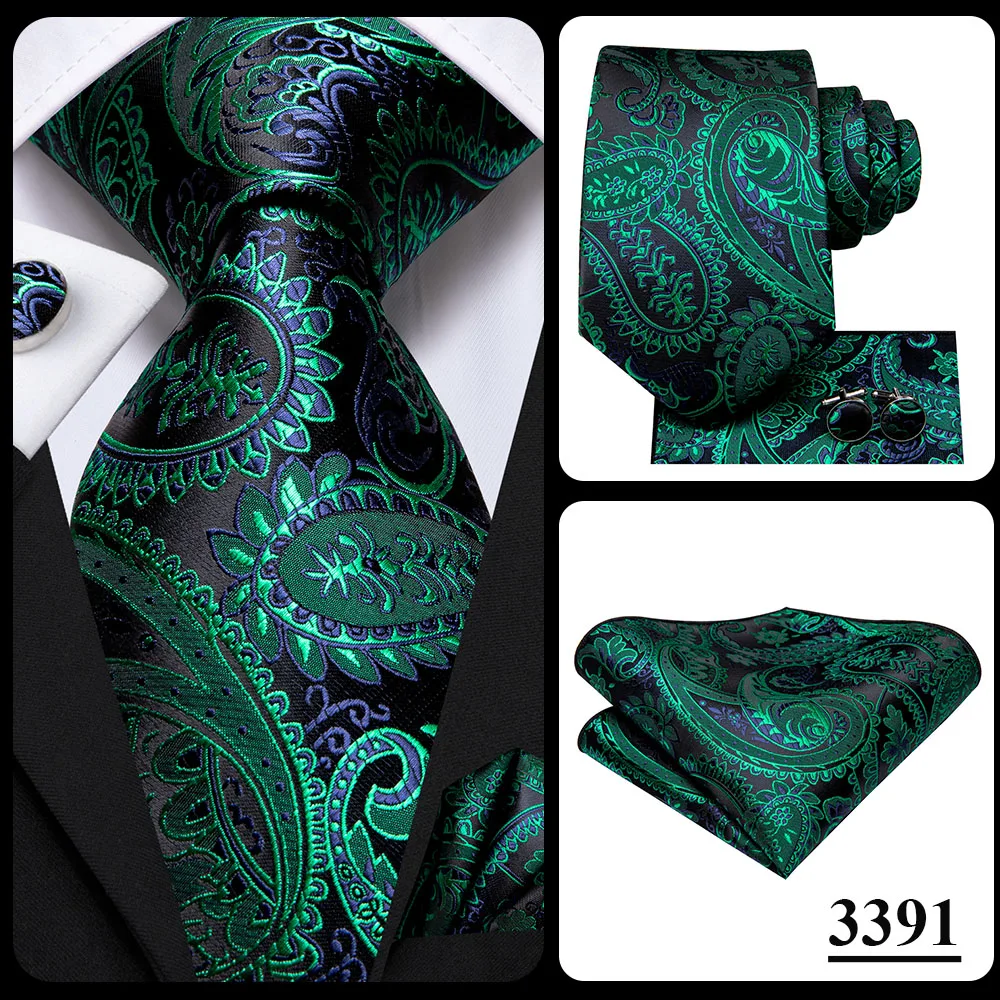 Hi-Tie Mens Necktie Luxury Orange Blue Novelty Wedding Tie For Men Hanky Cufflink Gift Tie Set Business Party Dropshipping