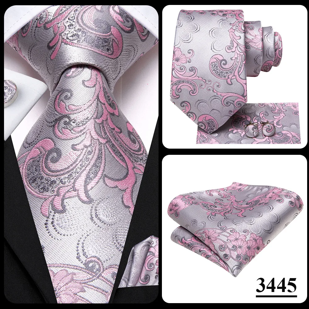 Hi-Tie Mens Necktie Luxury Orange Blue Novelty Wedding Tie For Men Hanky Cufflink Gift Tie Set Business Party Dropshipping