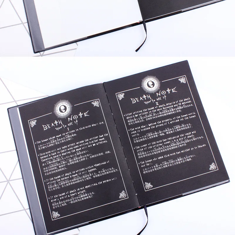 Anime Death Note Notebook Set Leather Journal Collectable Death Note Notebook School Large Anime Theme Writing Journal