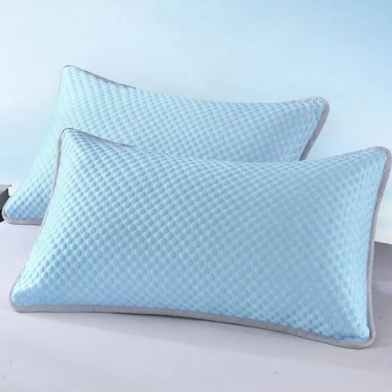 Summer Cooling Pillowcase Solid Color Ice Bean Bean Pillowcase Cool Feeling Air Conditioning Cover Washable  (No Pillow) 48x74cm