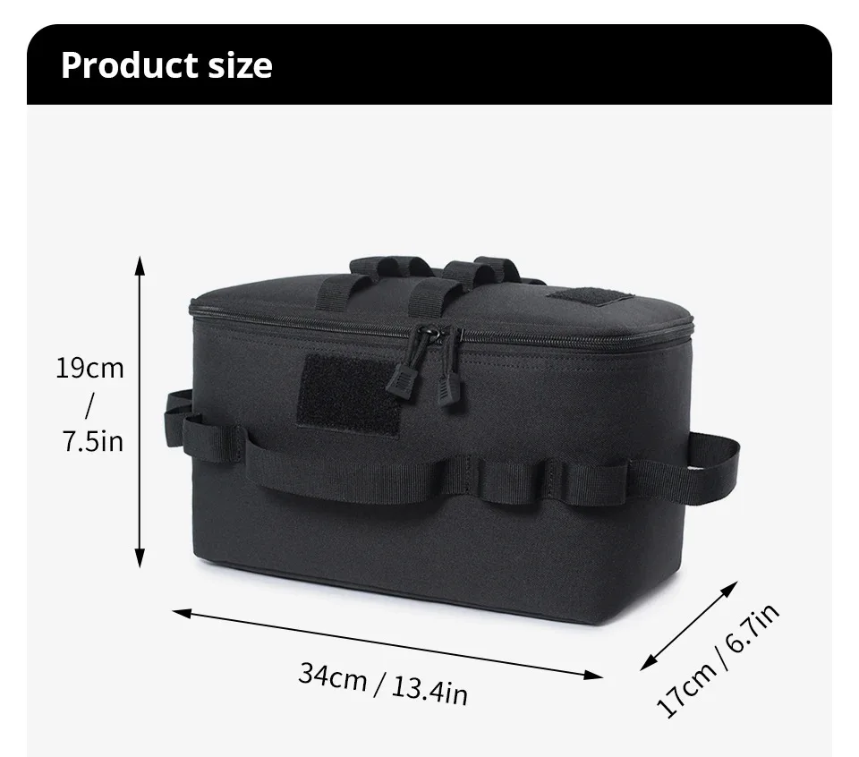 Outdoor Camping Gas Tank Storage Bag Large Capacity Ground Nail Tool Bag Gas Canister Picnic Cookware Utensils Kit Bag