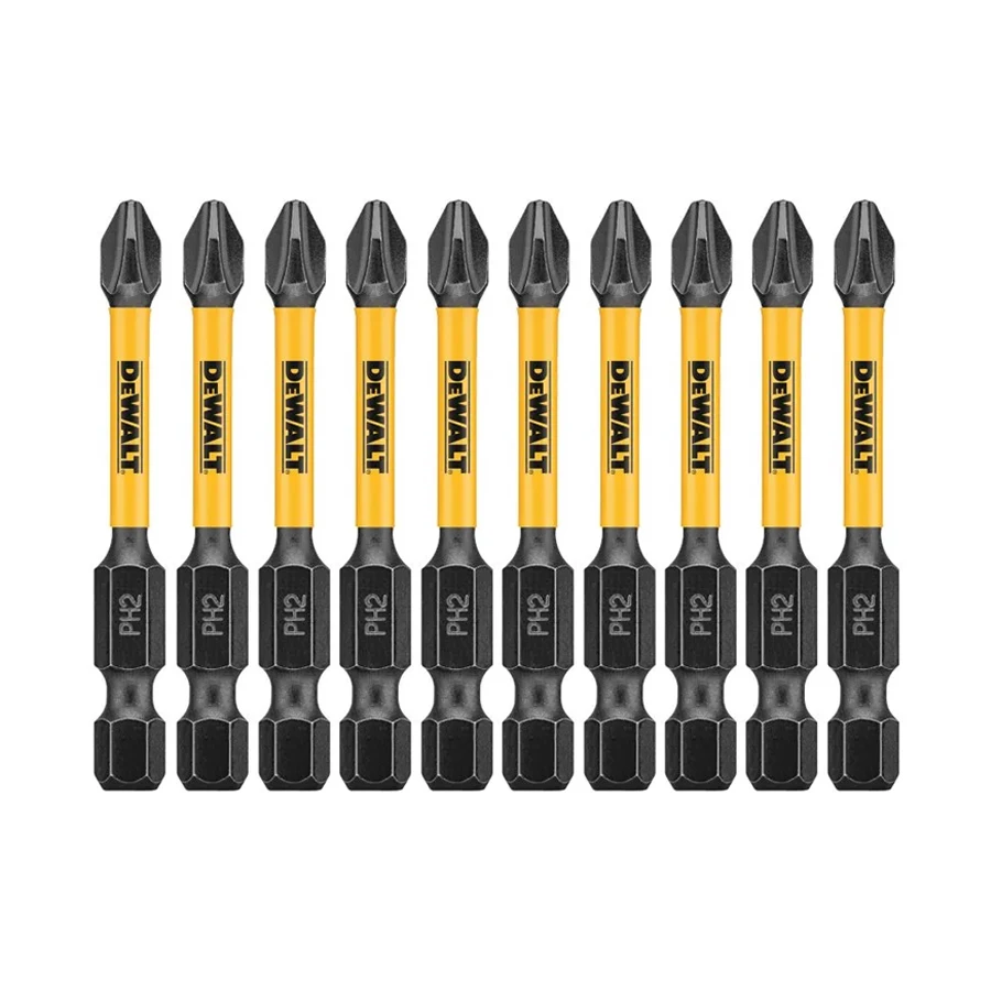 DEWALT 2/5/10PCS PH2 57mm Impact Screwdriver Bits Phillips Bit Electric Screwdriver Drill Bits Power Tool Accessories DWA2PH21RB