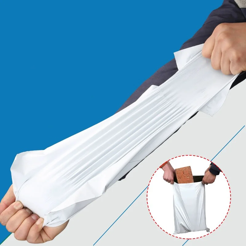50Pcs Envelope Bag Plastic Express Envelope Storage Bag Gray White Mailing Bag Self Adhesive Sealed Packaging Pouch Express Bag