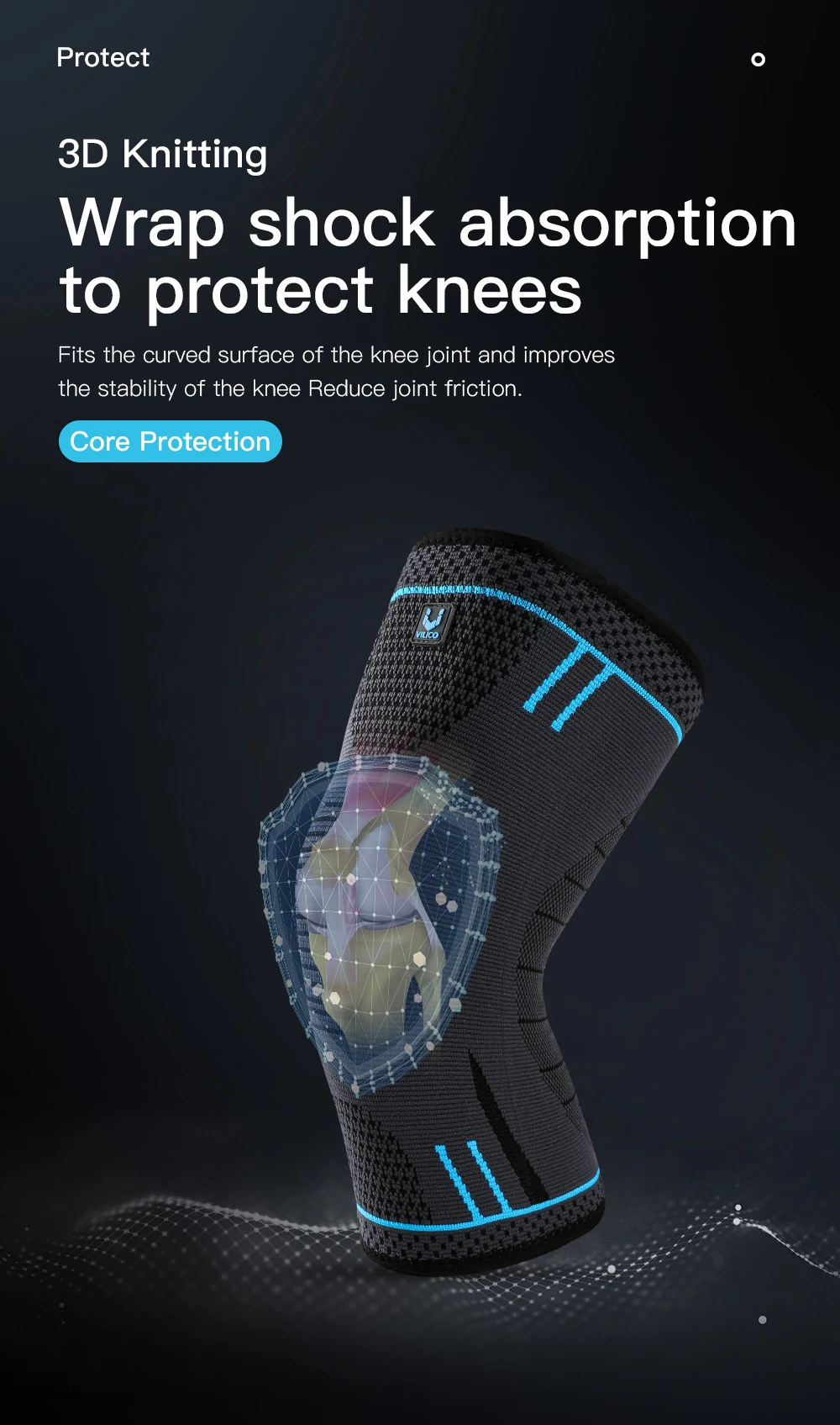1 Pcs Compression Knee Support Sleeve Elastic Knee Pads Brace Springs Gym Sports Protector Basketball Hiking leg guards