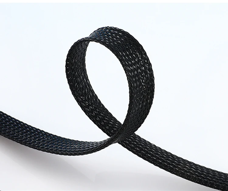 1/5/10M Black Insulated Braid Sleeving 6/8/10/30mm Tight PET Wire Cable Gland Protection Cable Sleeve Flame Retardant Nylon Tube