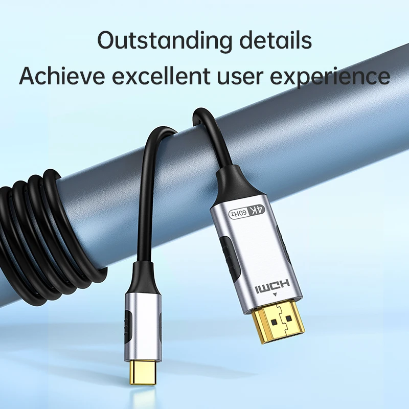USB C to HDMI Cable 8K@60Hz 4K@120Hz Type C to HDMI-Compatible HDTV Cable for TV Converter MacBook Air iPad USB-C HDMI Adapter