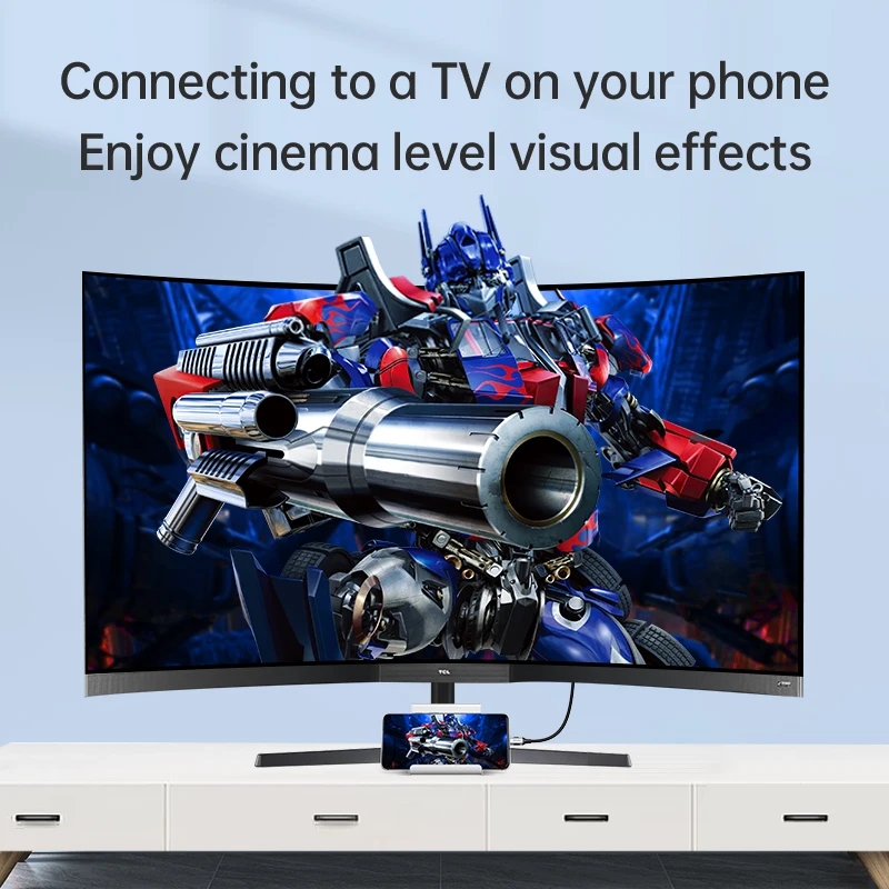 USB C to HDMI Cable 8K@60Hz 4K@120Hz Type C to HDMI-Compatible HDTV Cable for TV Converter MacBook Air iPad USB-C HDMI Adapter