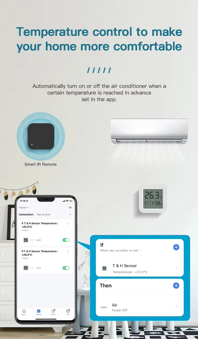Zigbee Temperature Humidity Sensor For Smart Home LCD Screen Works With Tuya Alexa Google Home APP Smart Life Tuya Smart Yandex