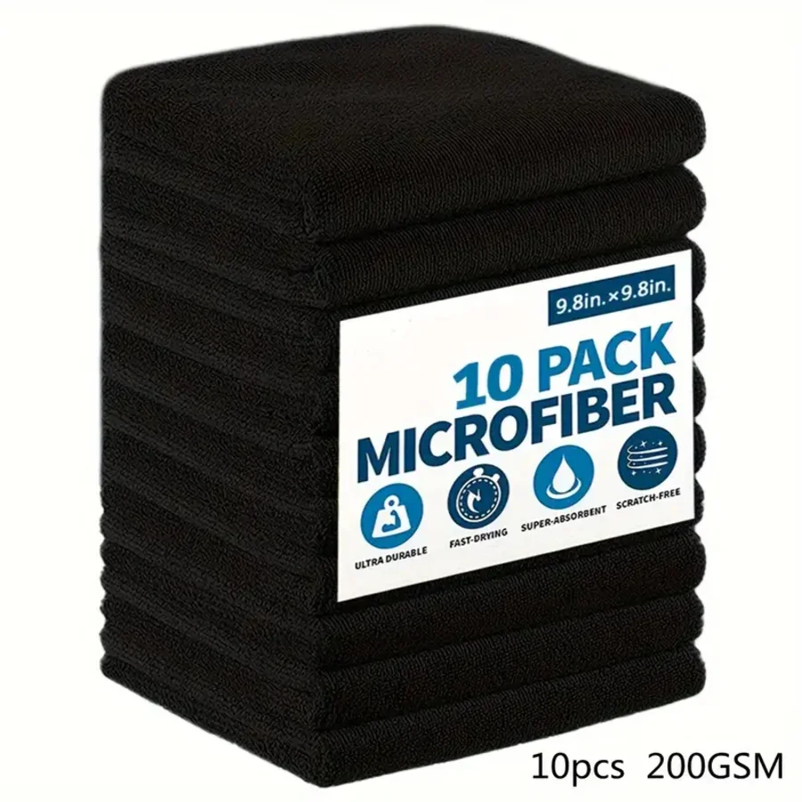 Premium Quality 3/5/10/20-Pack Cleaning Cloths - Soft Microfiber Towels for Kitchen, Car, & Desktop Cleaning - Stain Resistant