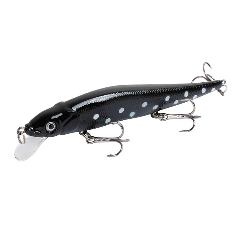 1pc 4.52inch/0.49oz Plastic Simulation Lure, Minnow Hard Bait With 3 Treble Hooks, Artificial Bait For Pike Carp